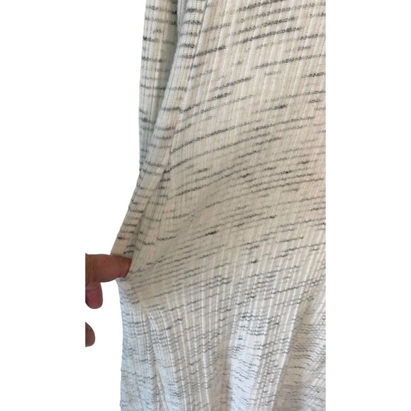 ANTHROPOLOGIE SATURDAY SUNDAY White + Gray Ribbed Knit Open-Front Cardigan XS - Picture 10 of 10